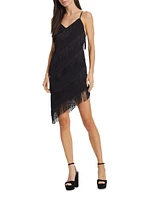 Belladonna Fringed Asymmetric Midi-Dress