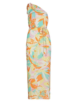 Isabelle Floral One-Shoulder Maxi Dress