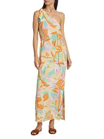 Isabelle Floral One-Shoulder Maxi Dress