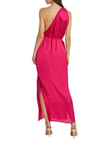 Isabelle Asymmetric Satin Dress