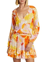 Ilona Floral Long-Sleeve Minidress