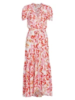 Baba Floral Wrap Midi Dress