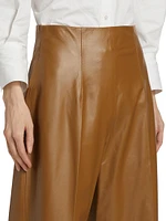 Leather High-Wasted Flared Pants