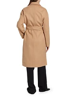 Wool-Blend Belted Coat