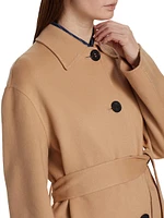 Wool-Blend Belted Coat