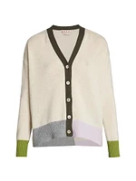 Boxy Patchwork Cashmere Cardigan