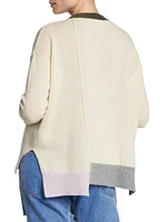 Boxy Patchwork Cashmere Cardigan