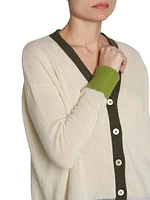 Boxy Patchwork Cashmere Cardigan