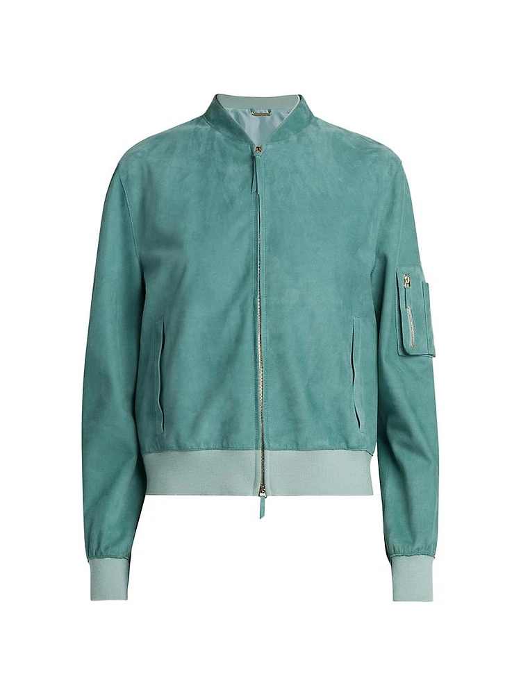 Suede Bomber Jacket