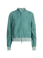 Suede Bomber Jacket