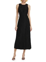 Asymmetric Jacquard Midi-Dress