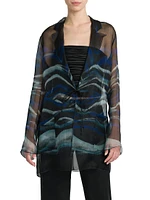 Tie-Front Silk Jacket