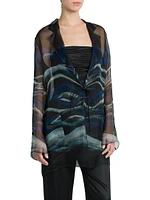 Tie-Front Silk Jacket