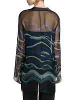 Tie-Front Silk Jacket