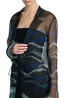 Tie-Front Silk Jacket