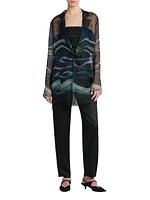 Tie-Front Silk Jacket