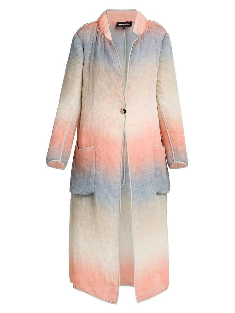 Ombré Silk-Blend Overcoat