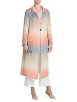 Ombré Silk-Blend Overcoat