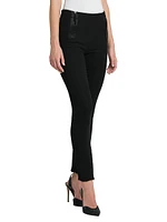 High-Rise Ankle-Crop Zip Pants