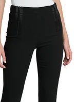 High-Rise Ankle-Crop Zip Pants