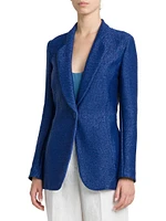 Single-Breasted Jacquard Jacket