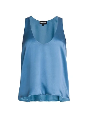 Sleeveless Silk Blouse