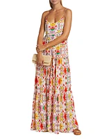 Merle Floral Crepe Maxi Dress