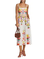 Ninet Printed Belted Midi-Dress