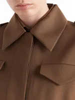 Single-Breasted Gabardine Jacket