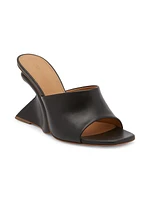 Jug Leather Wedge Mules