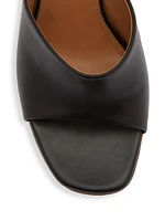 Jug Leather Wedge Mules