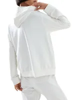 Lightweight Stretch Cotton Sweatshirt With Precious Detail