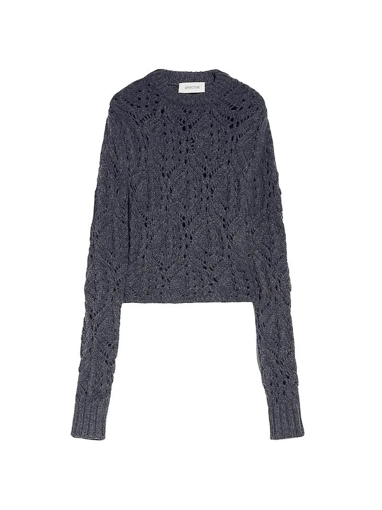 Open-Weave Wool-Blend Sweater