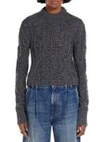 Open-Weave Wool-Blend Sweater