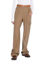 Oversized Cotton-Blend Cargo Trousers