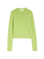 Plaid Wool-Blend Sweater