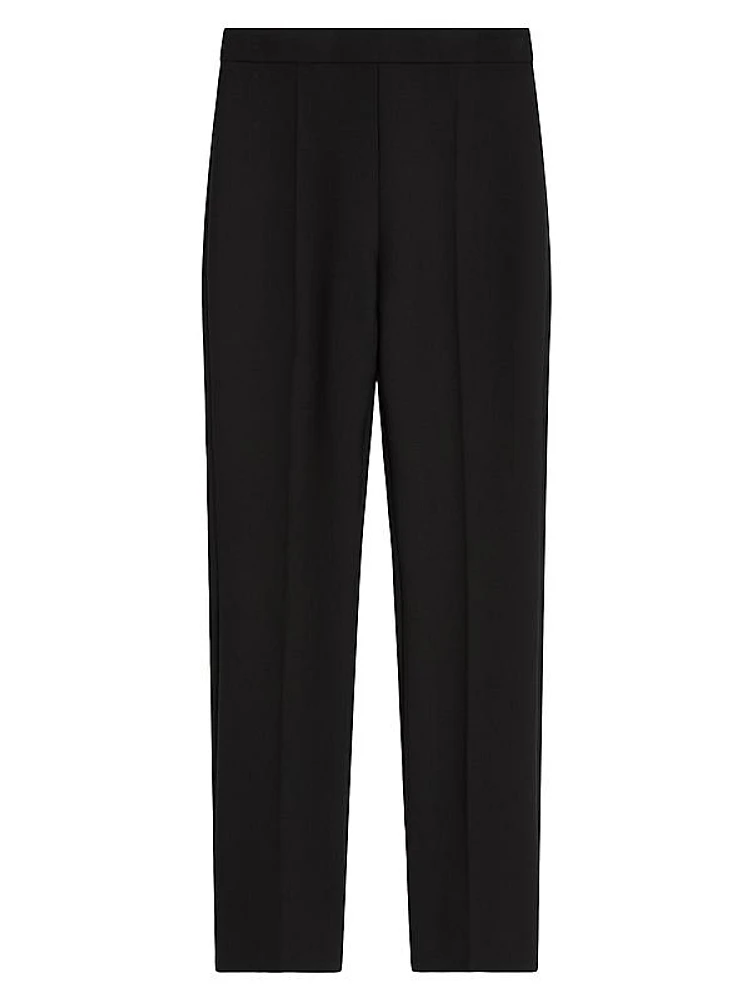 Wool-Blend Gabardine Pants