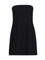 Crepe Detachable Shoulder Strap Minidress