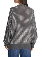 Crystal-Embellished V-Neck Sweater