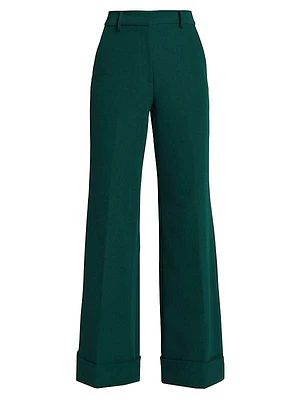 Mavis Crepe Wide-Leg Pants