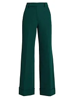 Mavis Crepe Wide-Leg Pants