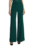 Mavis Crepe Wide-Leg Pants