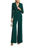 Mavis Crepe Wide-Leg Pants