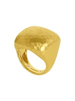 Nomad Brushed 22K Gold-Plated Square Ring