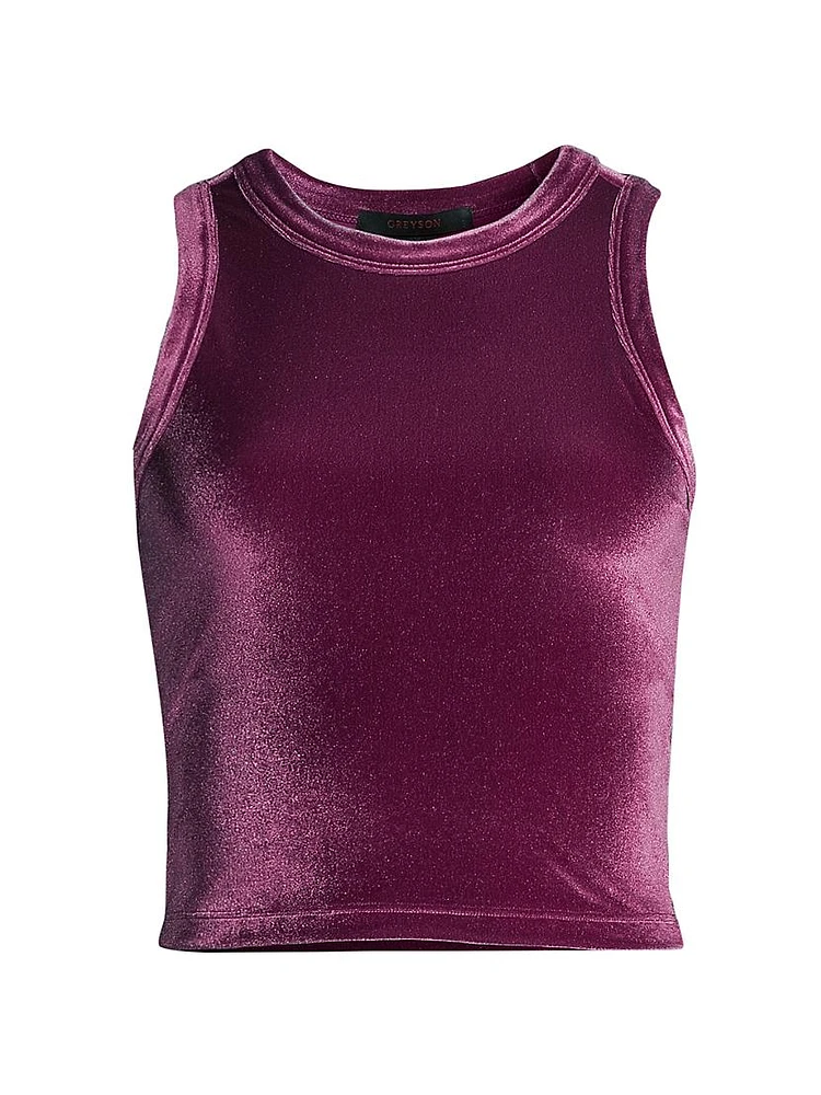 Elara Velvet Crop Tank