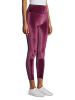 Elara Velvet Ankle-Crop Leggings