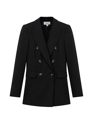 Lana Woven Wool-Blend Blazer