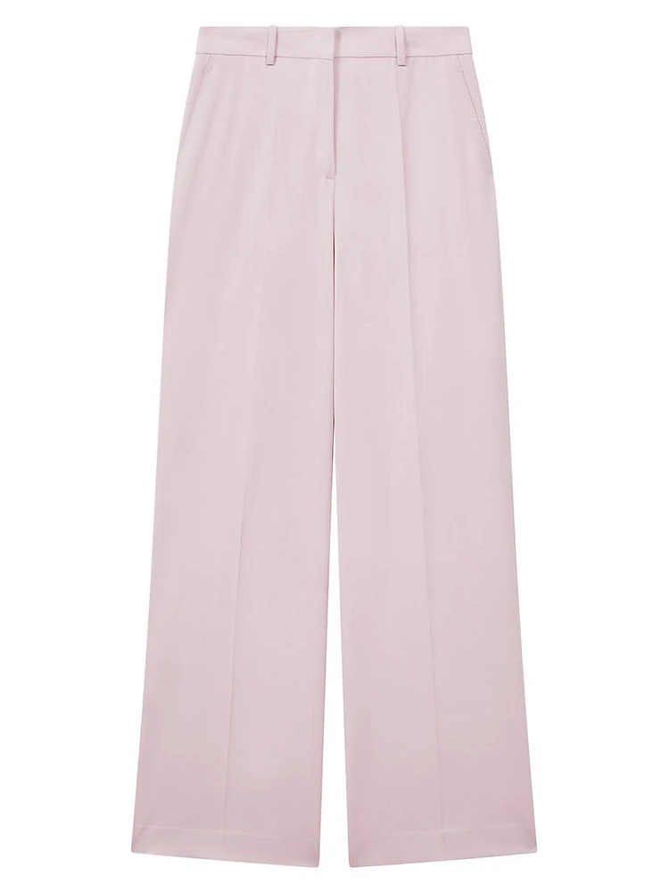 Evelyn Wide-Leg Wool-Blend Pants