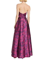 Brielle Strapless Floral Mikado Gown