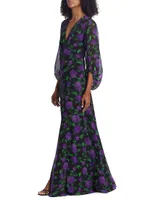 Jenny Floral Chiffon Gown